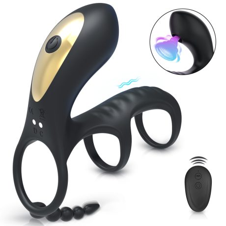 3-Ring Cock Ring - 10 Vibrations + 10 Suctions