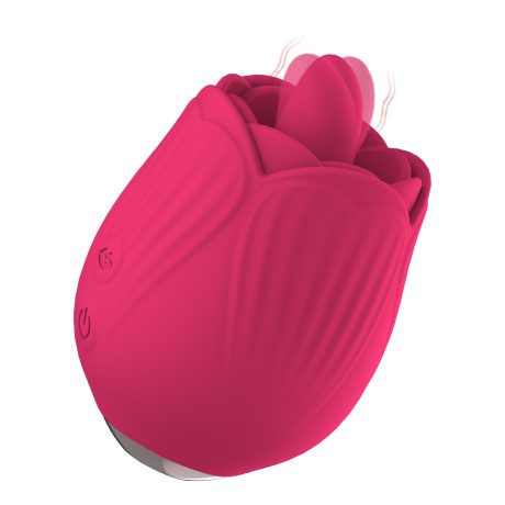 Rose Tongue Stimulator - 10 Vibration Modes, USB Charging