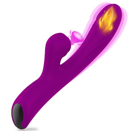 Suction Heating Vibrator - 3 Suction Speeds + 10 Intense Vibrations