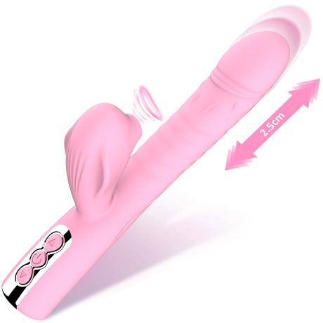 Telescopic Suction Vibrator - 8 Thrusting + 5 Suction Modes
