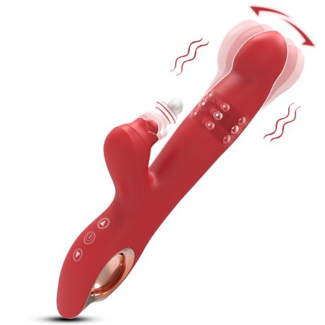 Rose Peristaltic Vibrator - 5 Thrusting + 10 Vibration Modes