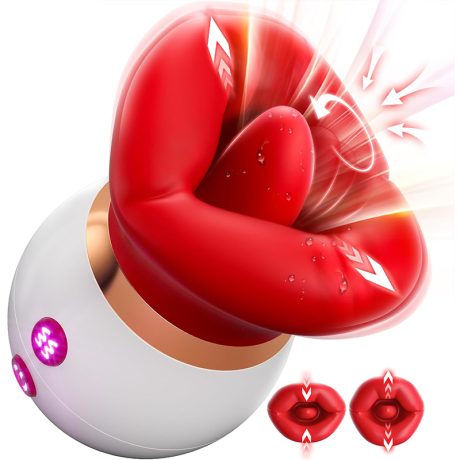 First Kiss Suction Tongue Vibrator - 3 Suction + 10 Licking Modes