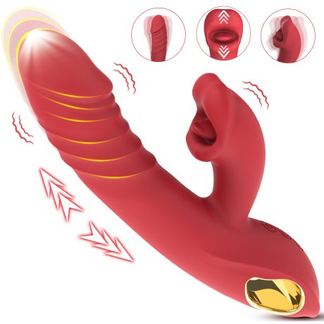 Telescopic Biting Vibrator - 5 Thrusting + 5 Biting + 10 Vibration Modes