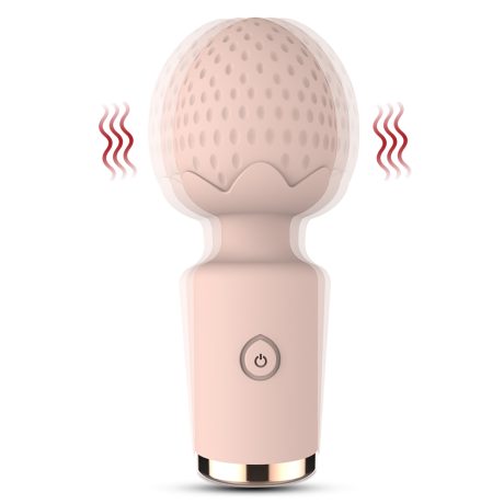 Strawberry AV Vibrator - 10 Vibrations, USB Rechargeable